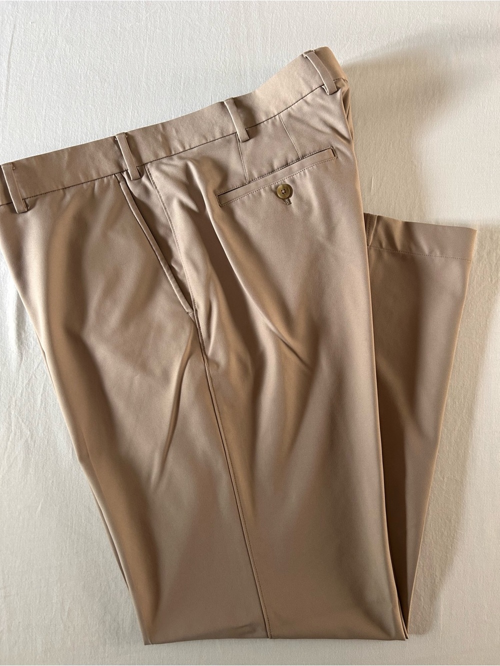 Hart Schaffner Marx Dress Pants Mens 40x32 Khaki Flat Front Classic